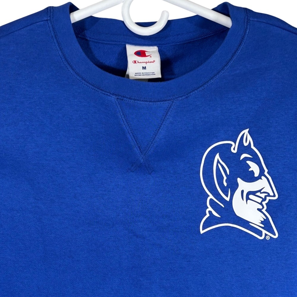 Champion Duke Blue Devils Sweatshirt Mens Medium Royal Blue Crewneck College New